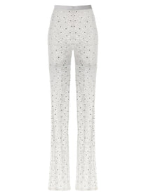 ALESSANDRA RICH - ALESSANDRA RICH - Rhinestone lace leggings - Women’s Pants