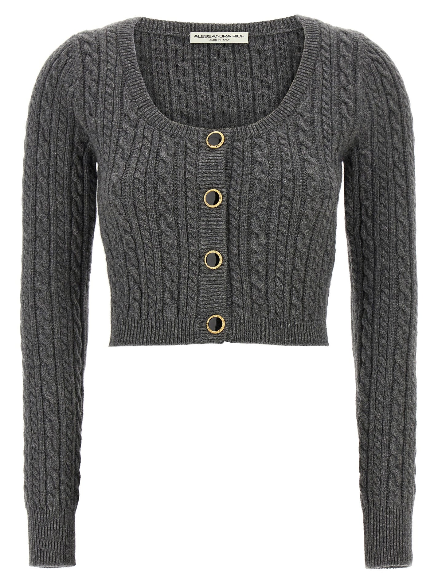 ALESSANDRA RICH - ALESSANDRA RICH - Cropped wool cardigan - Women’s Knitwear