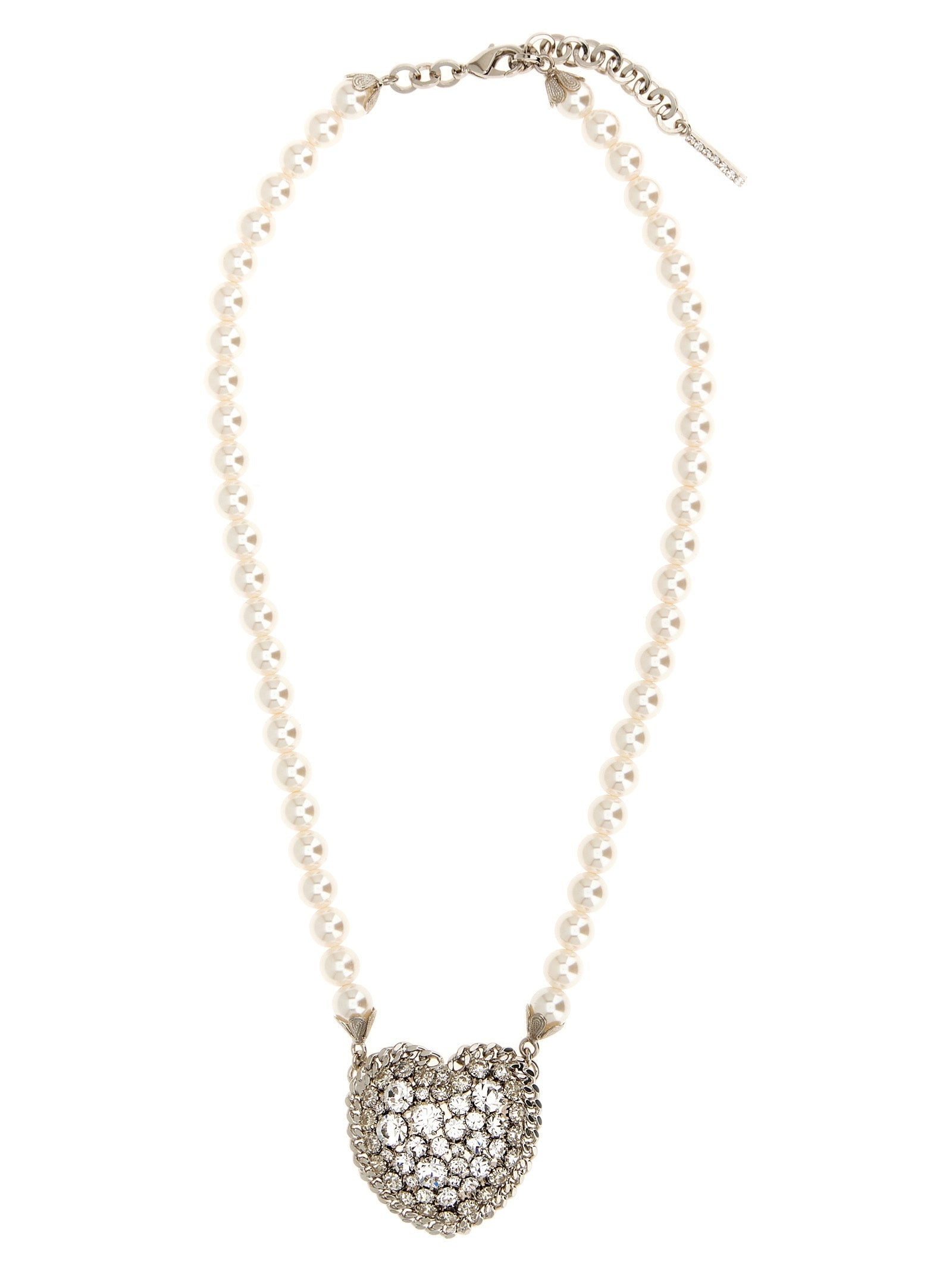 ALESSANDRA RICH - ALESSANDRA RICH - Pearl heart necklace - Women’s Accessories