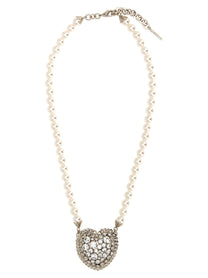 ALESSANDRA RICH - ALESSANDRA RICH - Pearl heart necklace - Women’s Accessories