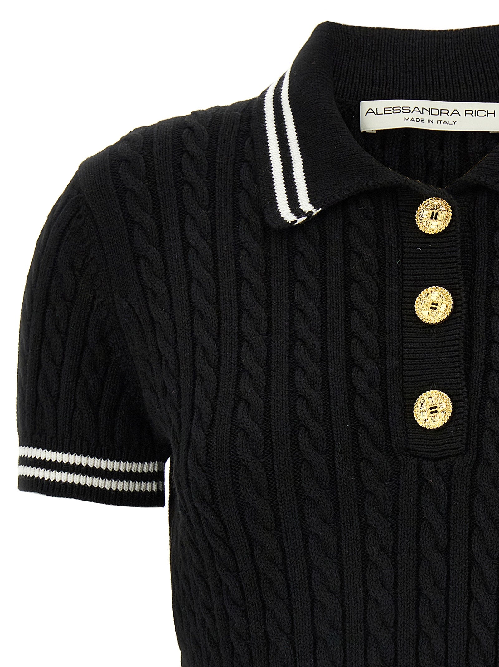 ALESSANDRA RICH - ALESSANDRA RICH - Braided polo shirt - Women’s Tops