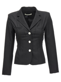 ALESSANDRA RICH - ALESSANDRA RICH - Single breast lace-up blazer jacket - Women’s Clothing