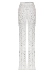 ALESSANDRA RICH - ALESSANDRA RICH - Rhinestone lace leggings - Women’s Pants