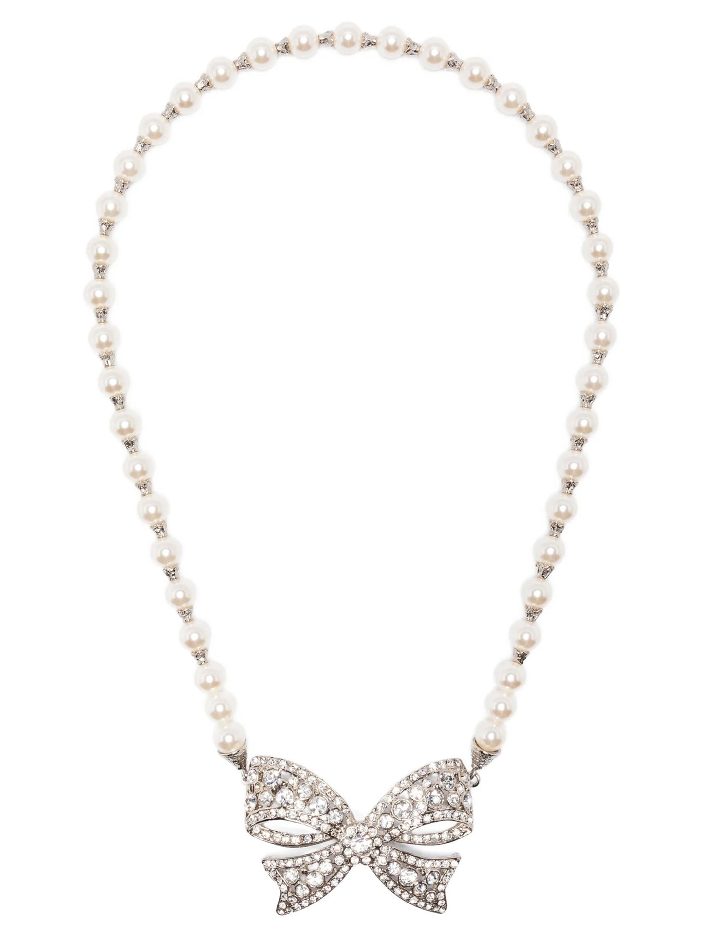 ALESSANDRA RICH - ALESSANDRA RICH - Pearl bow necklace - Women’s Accessories