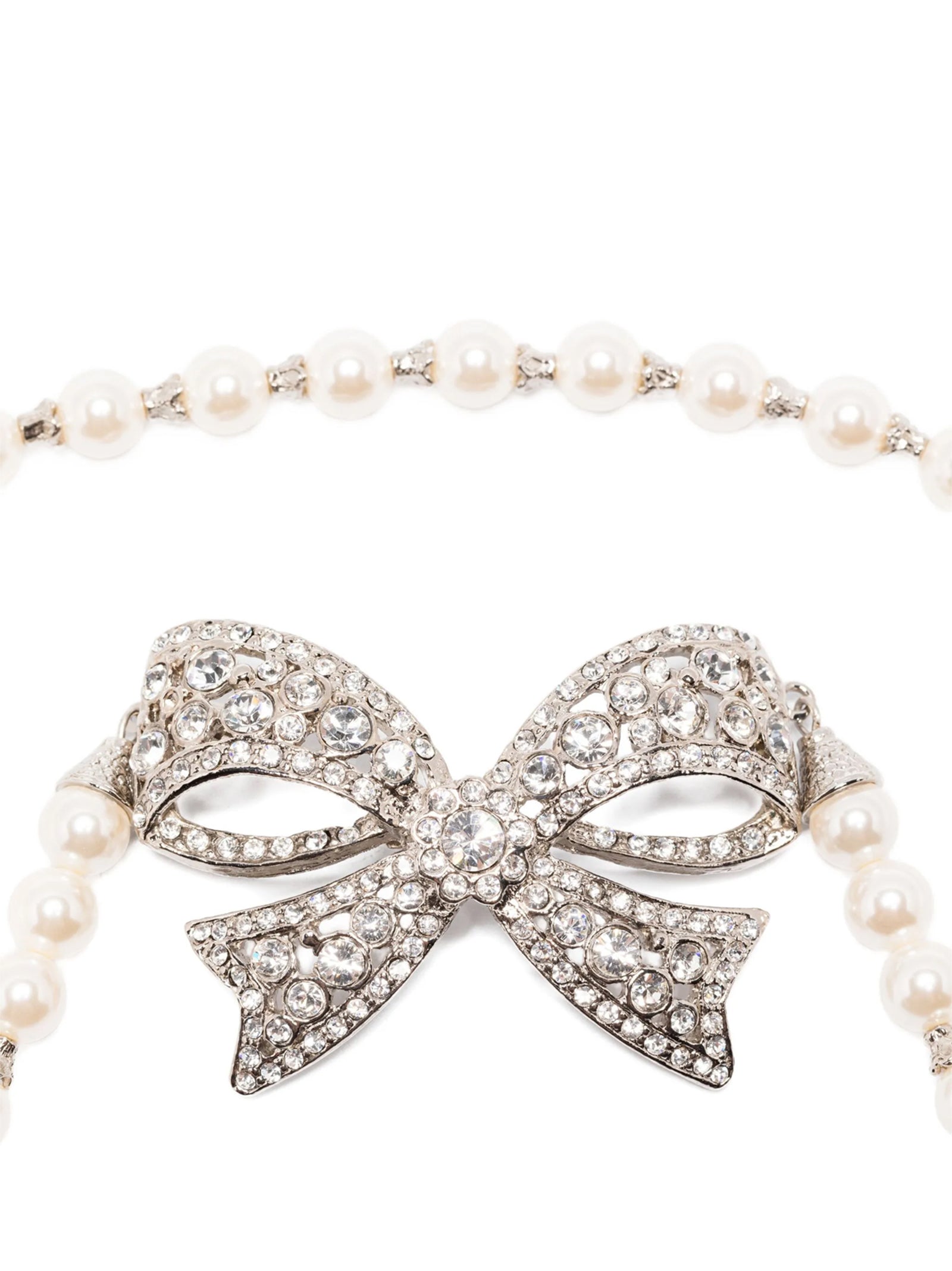 ALESSANDRA RICH - ALESSANDRA RICH - Pearl bow necklace - Women’s Accessories
