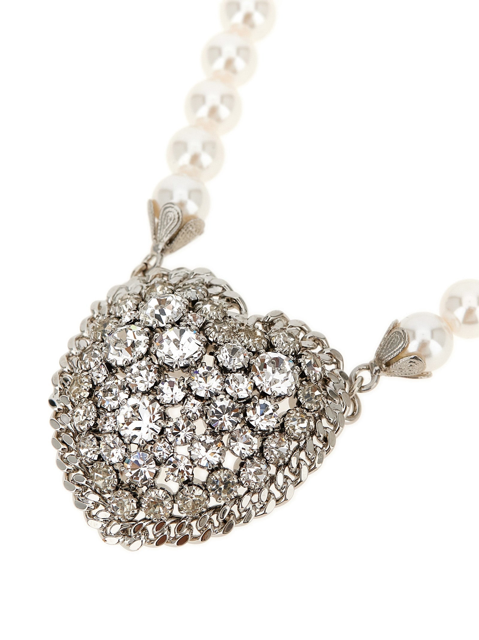 ALESSANDRA RICH - ALESSANDRA RICH - Pearl heart necklace - Women’s Accessories