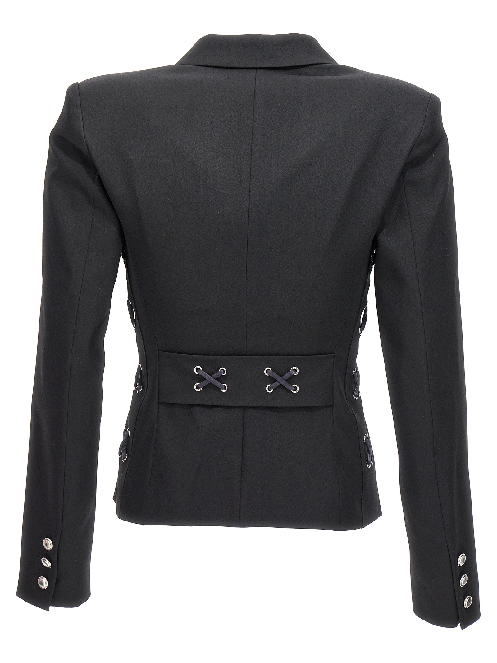 ALESSANDRA RICH - ALESSANDRA RICH - Single breast lace-up blazer jacket - Women’s Clothing