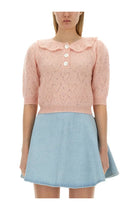 Alessandra Rich Women's Hearts Jersey Blue