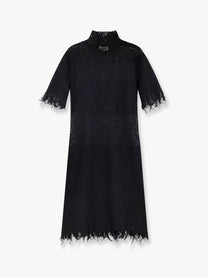Alexander Mcqueen - Alexander Mcqueen Lace Dress With Cotton Inserts And Organic Silk - Women’s Clothing