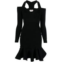 Alexander Mcqueen - Alexander McQueen Short knitted dress with V-neck - Dresses