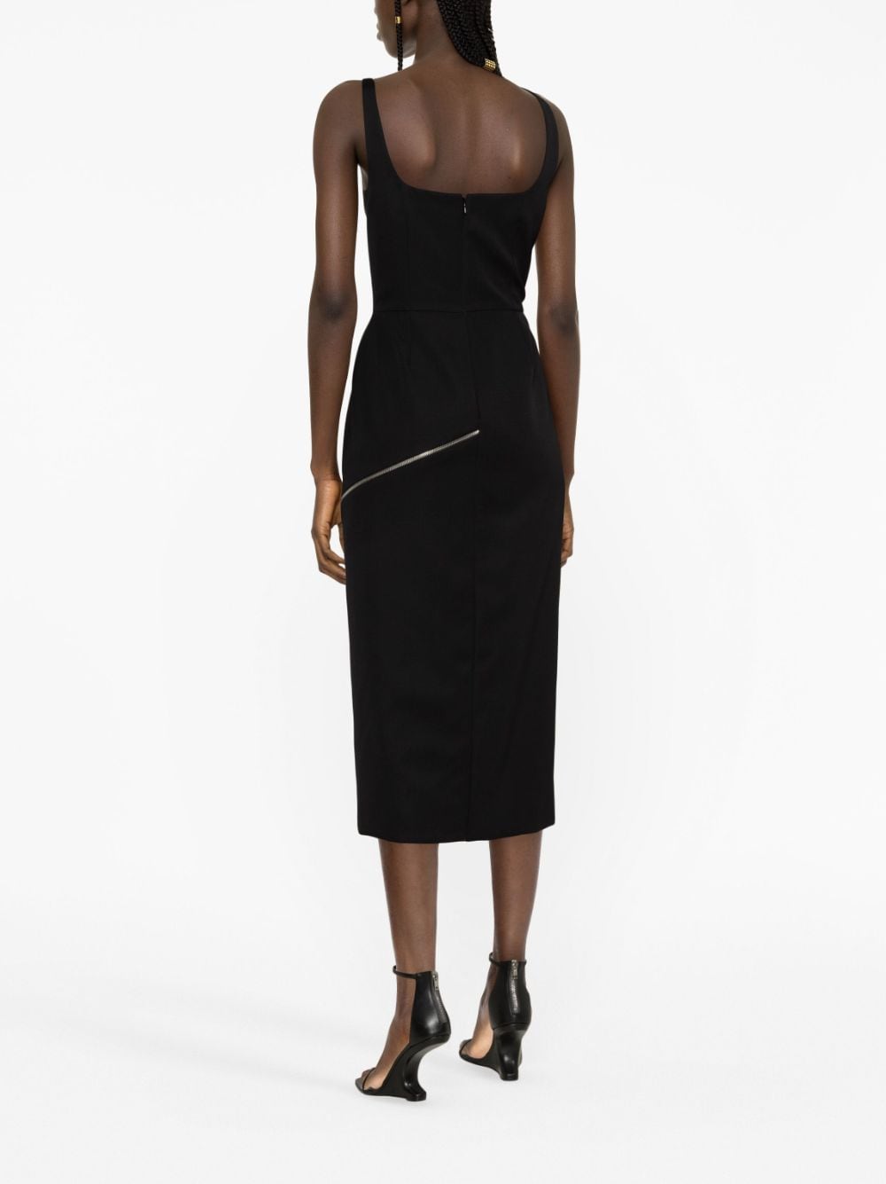 Alexander McQueen - Alexander McQueen zip-embellished Midi Dress - Dresses