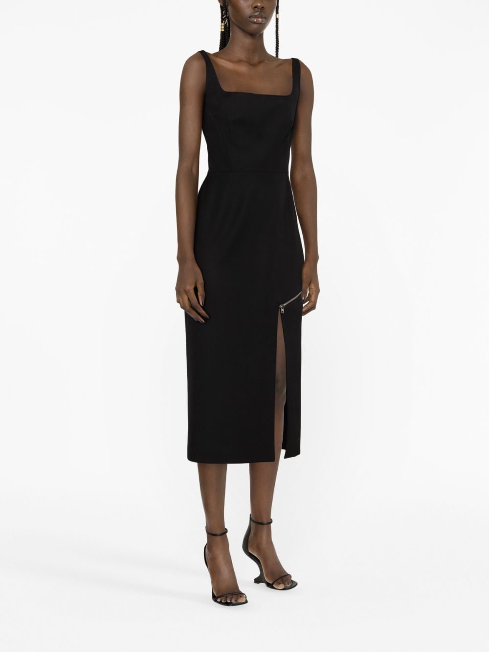 Alexander McQueen - Alexander McQueen zip-embellished Midi Dress - Dresses