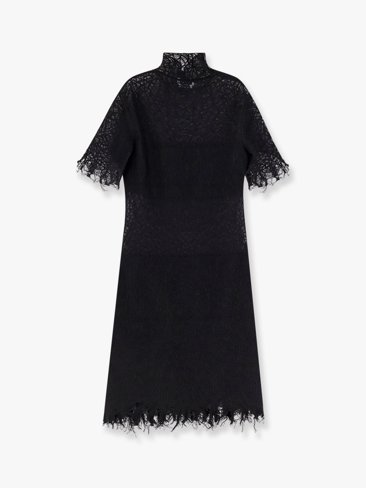 Alexander Mcqueen - Alexander Mcqueen Lace Dress With Cotton Inserts And Organic Silk - Women’s Clothing