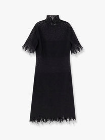 Alexander Mcqueen - Alexander Mcqueen Lace Dress With Cotton Inserts And Organic Silk - Women’s Clothing
