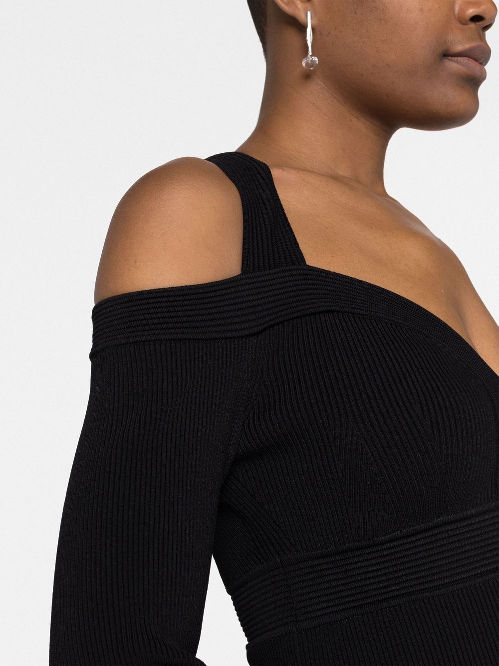 Alexander Mcqueen - Alexander McQueen Short knitted dress with V-neck - Dresses