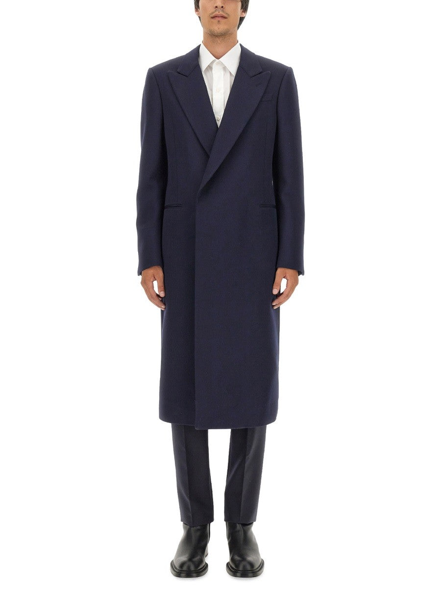 Double Breasted Coat-Alexander Mcqueen-FALORS