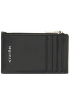 Alexander McQueen Men's Card Holder Skull Black, view 2