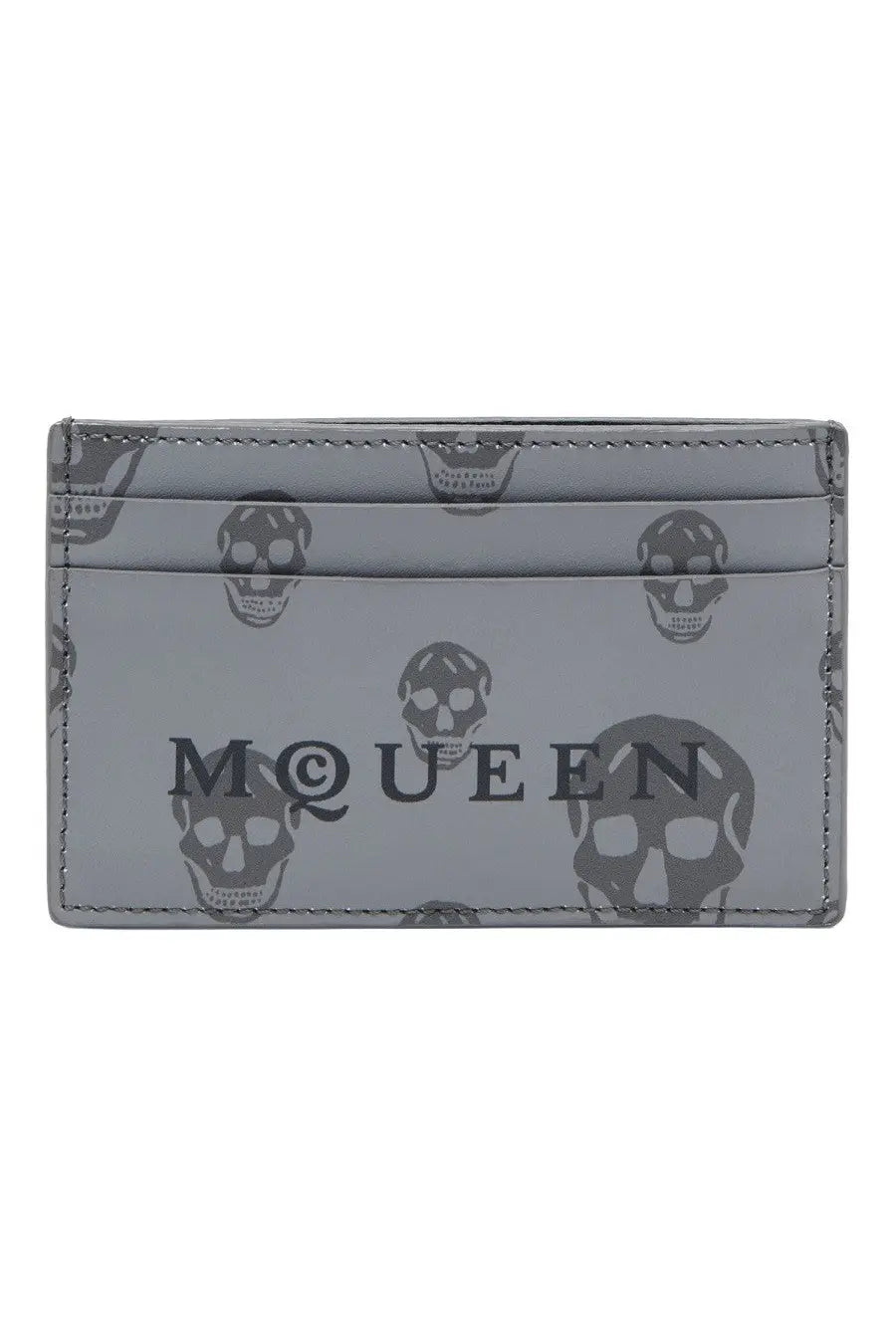 Alexander McQueen Men's Card Holder Skull Grey