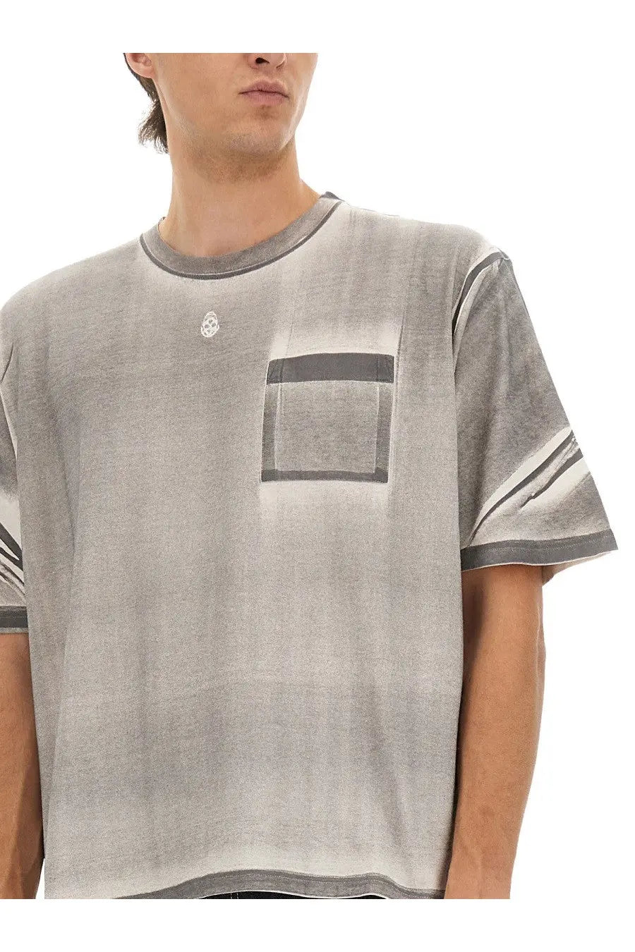 Alexander McQueen Men's Cropped Shirt Grey, view 4
