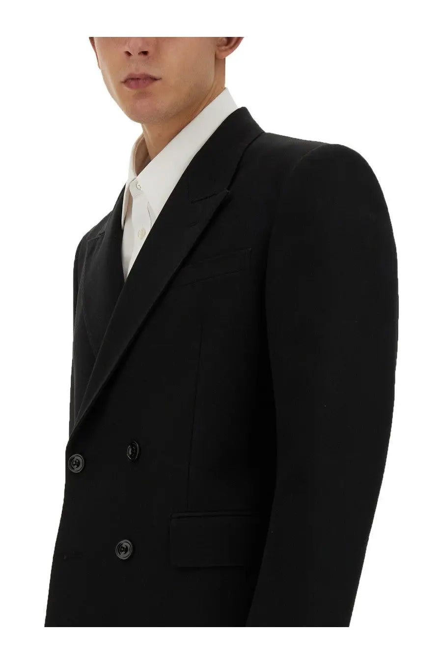 Alexander McQueen Men's Double Breasted Jacket Black, view 4
