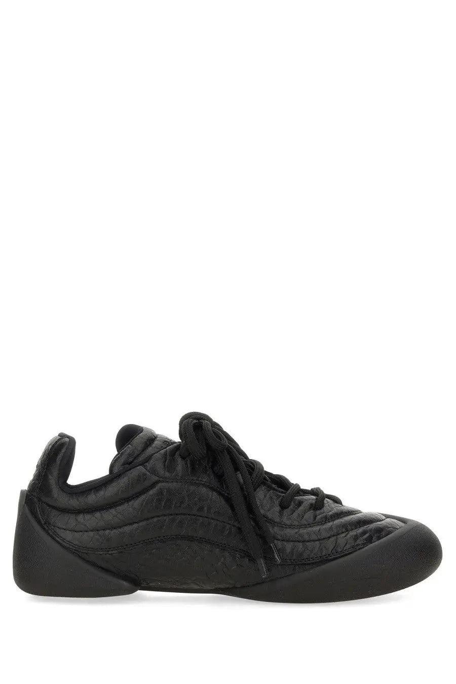 Alexander McQueen men’s flexion sneaker black with quilted textured upper and sleek modern design