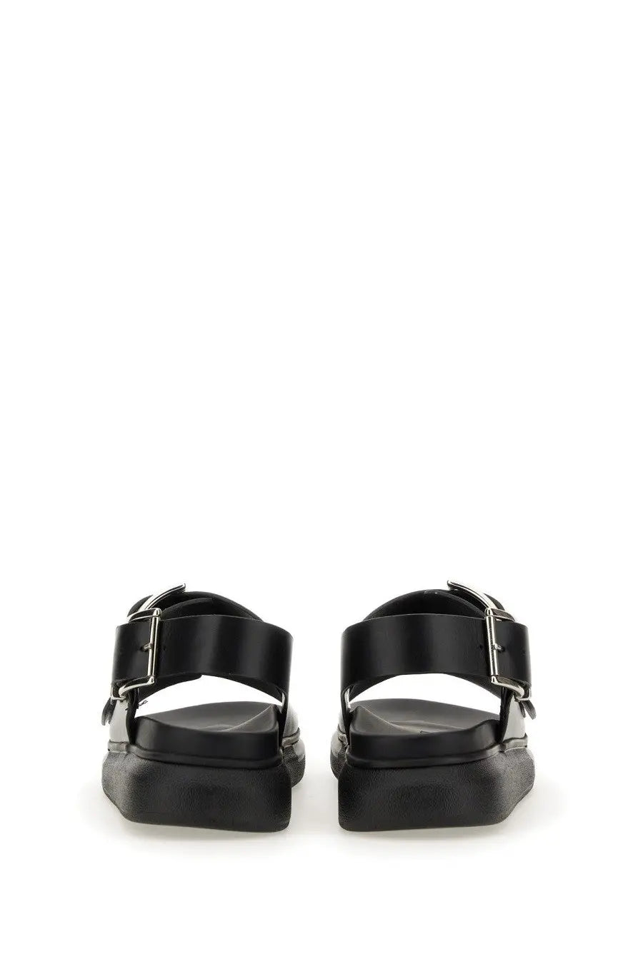 Alexander McQueen Men's Leather Sandal Black, view 3