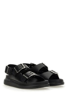 Alexander McQueen Men's Leather Sandal Black, view 2