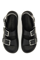 Alexander McQueen Men's Leather Sandal Black, view 6