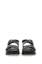 Alexander McQueen Men's Leather Sandal Black, view 4