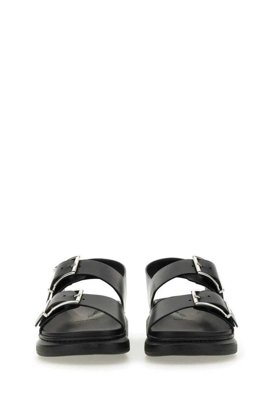Alexander McQueen Men's Leather Sandal Black, view 4
