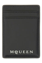 Alexander McQueen Men's Magnetic Card Holder Black