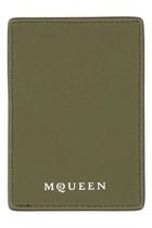 Alexander McQueen Men's Magnetic Card Holder Skull Brown, view 2