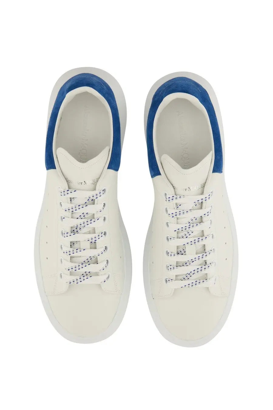 Alexander McQueen Men's Oversized Leather Sneaker White, view 2