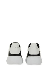Alexander McQueen men’s oversized sneaker black with white and black leather upper and chunky sole design