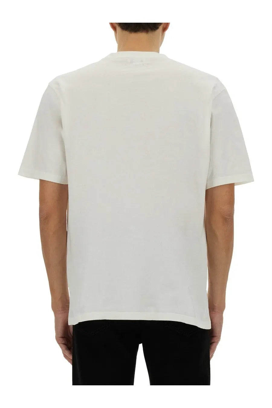 White cotton alexander mcqueen men’s t-shirt with crew neck and short sleeves