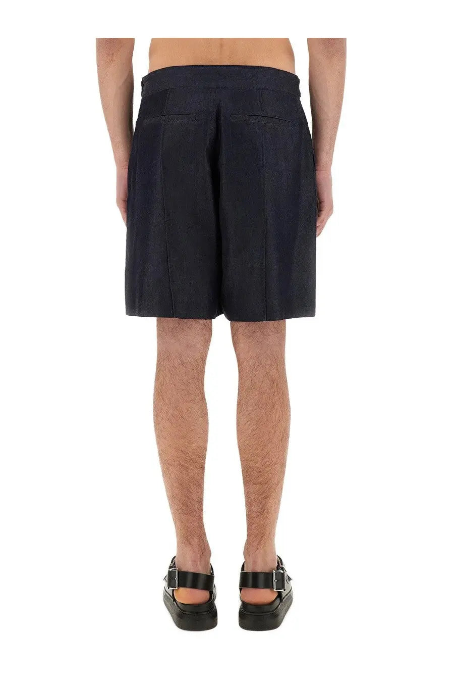 Alexander McQueen Men's Short in Denim Blue, view 3