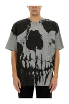 Alexander McQueen Men's Skull Print Shirt Grey