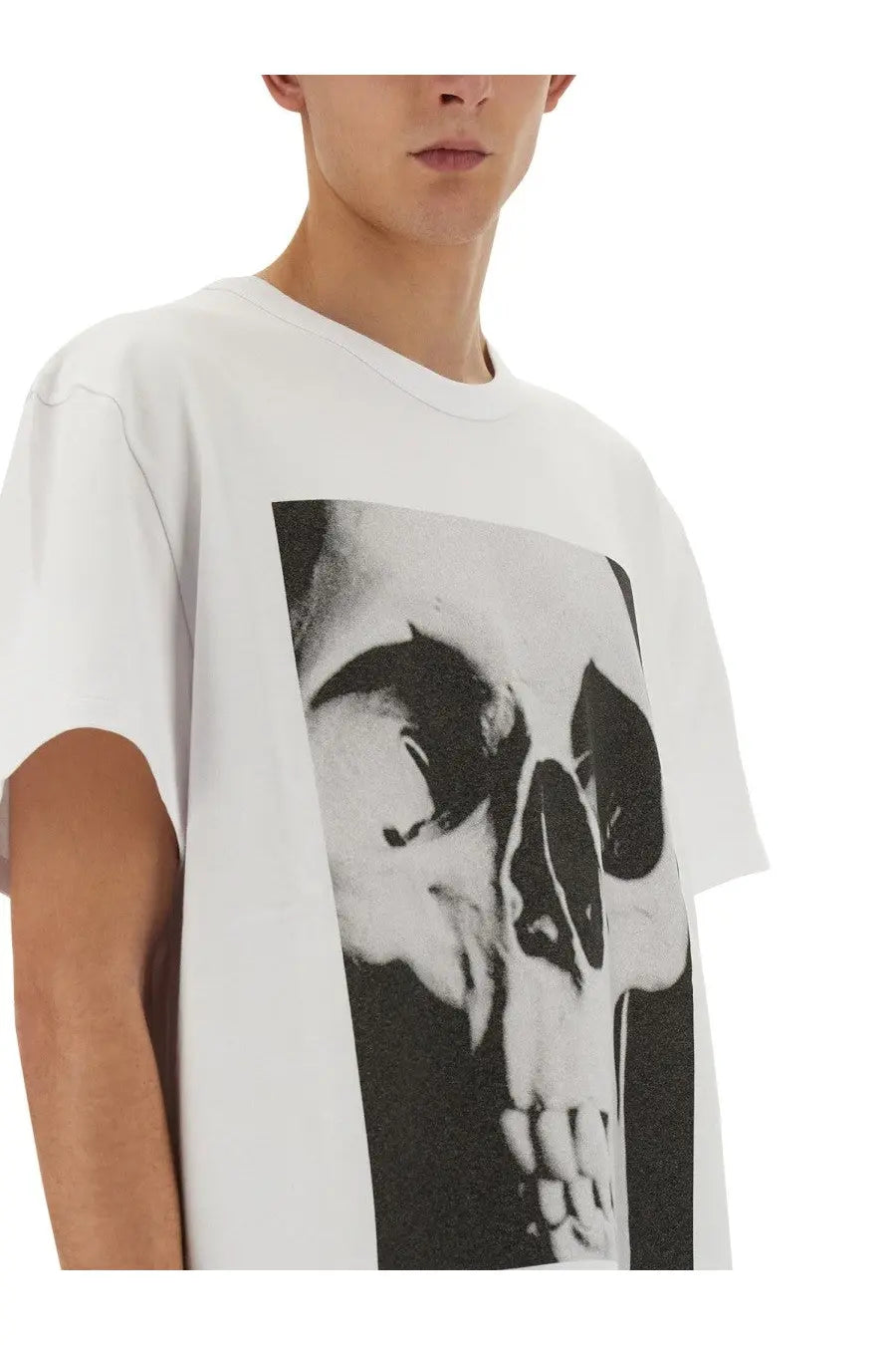 Alexander McQueen Men's Skull Print Shirt White, view 4
