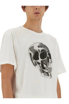 Alexander McQueen Men's Skull Print Shirt White, view 4