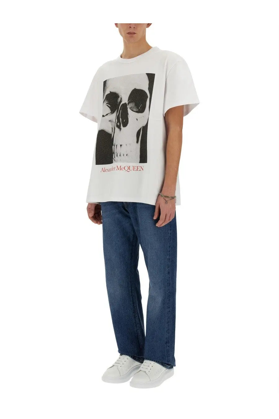 Alexander McQueen Men's Skull Print Shirt White, view 2