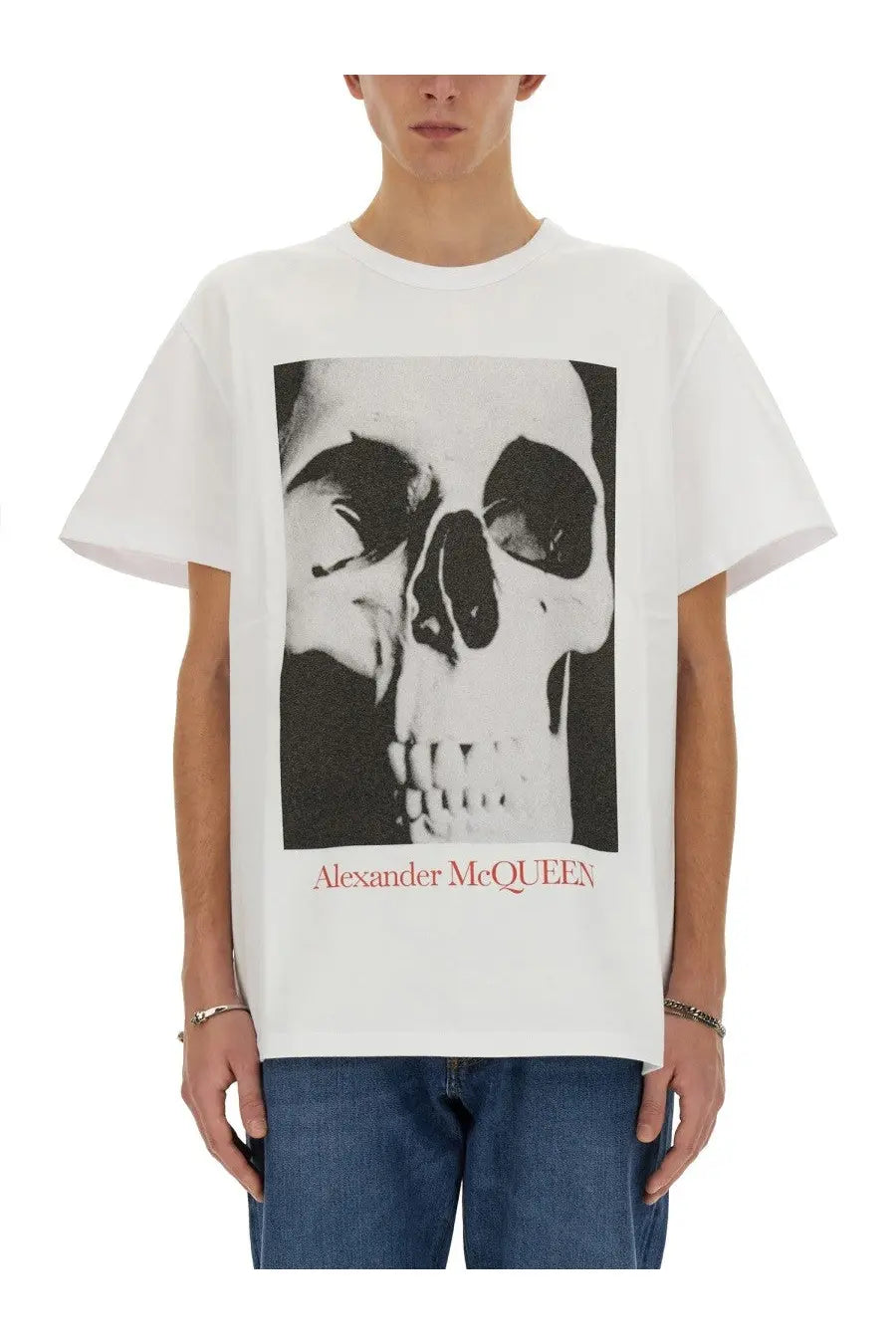 Alexander McQueen Men's Skull Print Shirt White