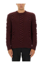 Alexander McQueen Men's Wool Sweater Red