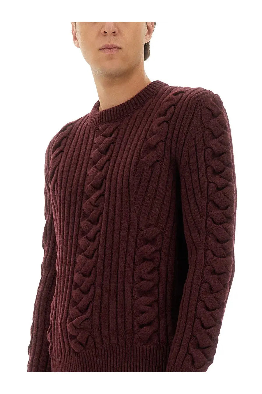 Alexander McQueen Men's Wool Sweater Red, view 4