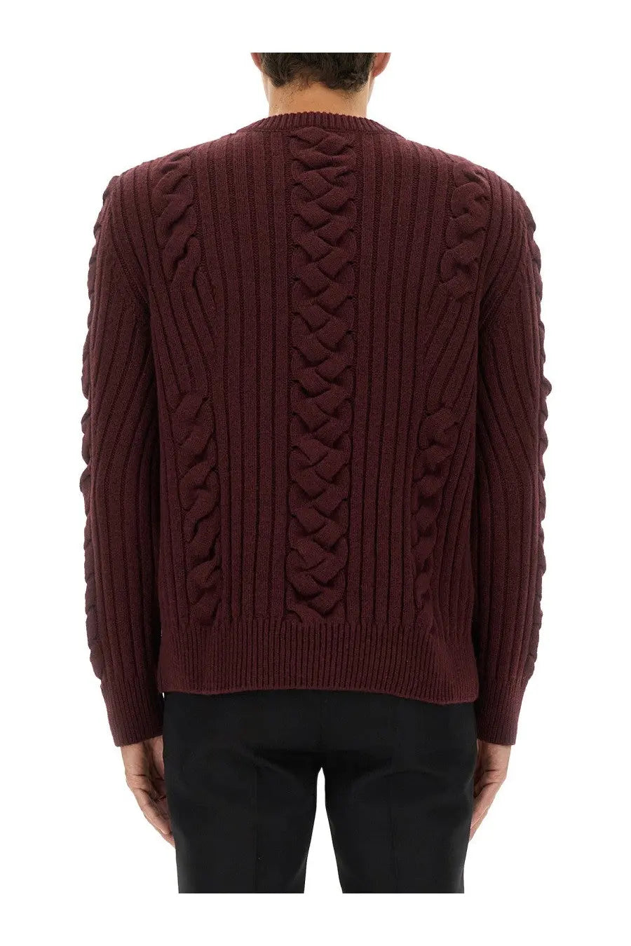 Alexander McQueen Men's Wool Sweater Red, view 3