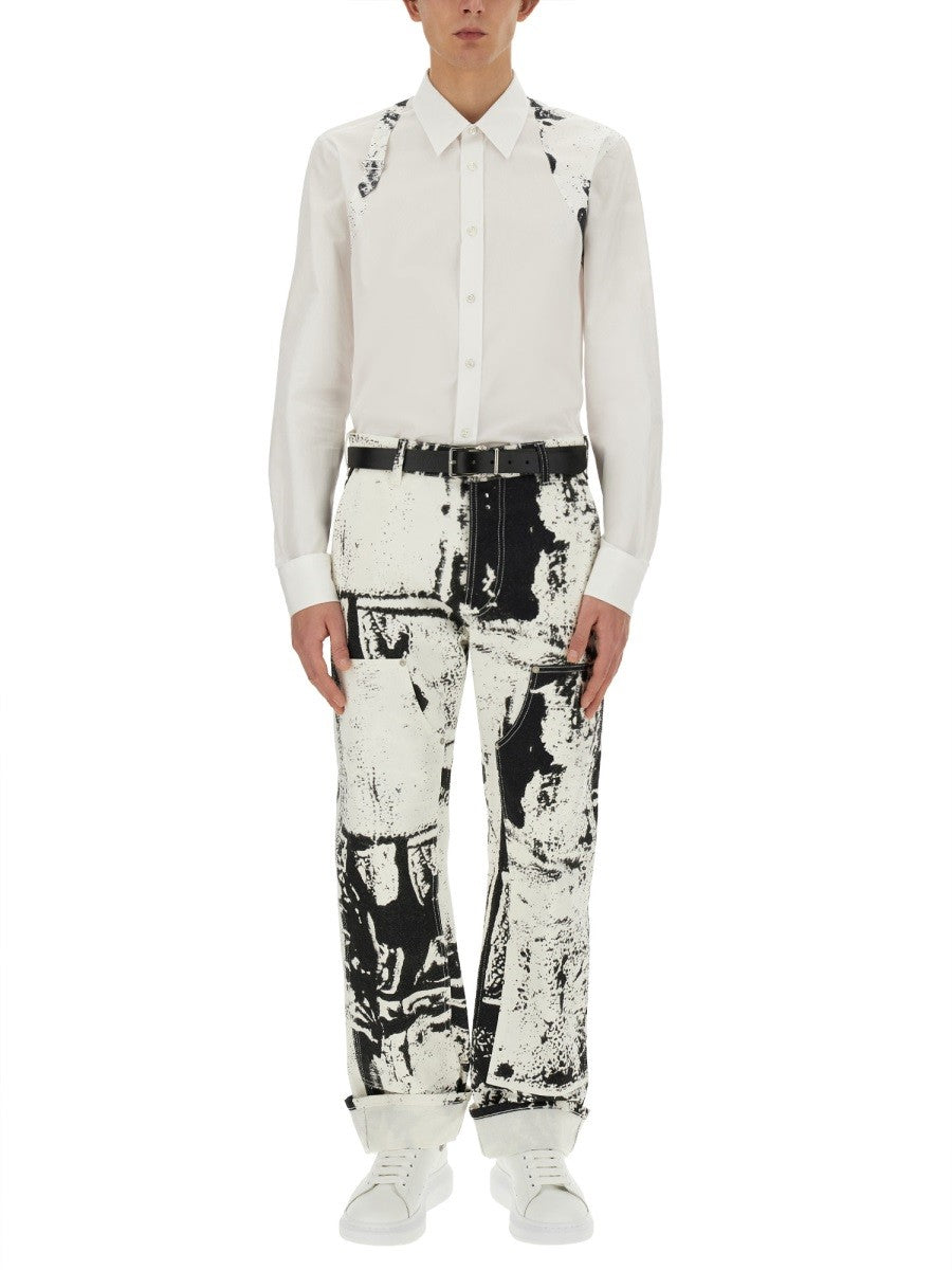 Alexander McQueen Men's Workwear Jeans White, view 2