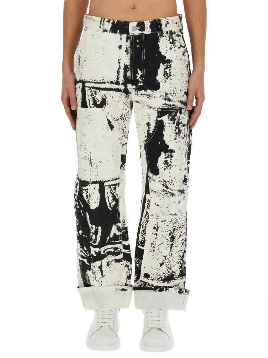 Alexander McQueen Men's Workwear Jeans White