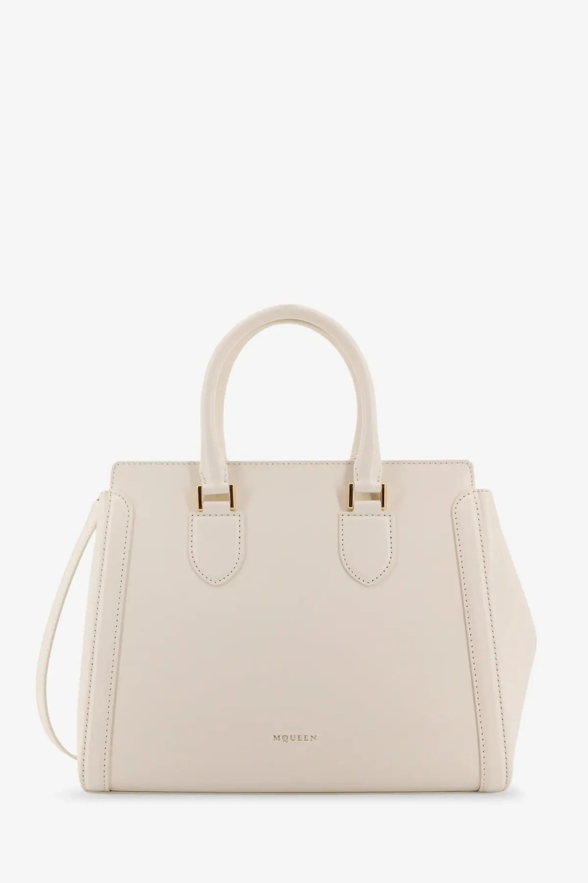 Alexander McQueen Women's Birdee Large Leather Shoulder Bag White