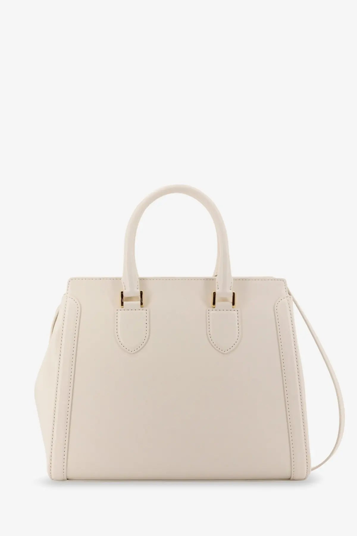 Alexander McQueen Women's Birdee Large Leather Shoulder Bag White, view 2