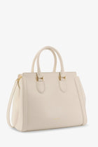 Alexander McQueen Women's Birdee Large Leather Shoulder Bag White, view 3