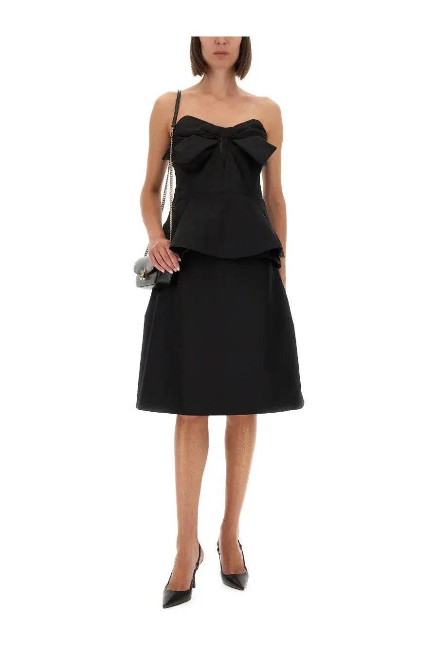 Alexander McQueen Women's Flared Midi Skirt Black, view 2